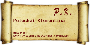 Peleskei Klementina névjegykártya